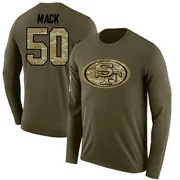 Men's Alex Mack San Francisco 49ers Legend Olive Salute to Service Sideline Long Sleeve T-Shirt