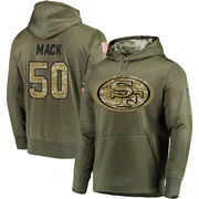 Men's Alex Mack San Francisco 49ers Olive Salute to Service Pullover Hoodie