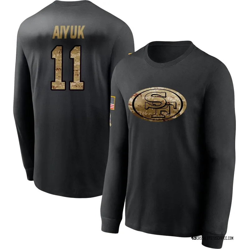 Brandon Aiyuk 2020 Salute To Service Performance T-Shirt - Black