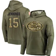 Men's Jauan Jennings San Francisco 49ers Olive Salute to Service Pullover Hoodie