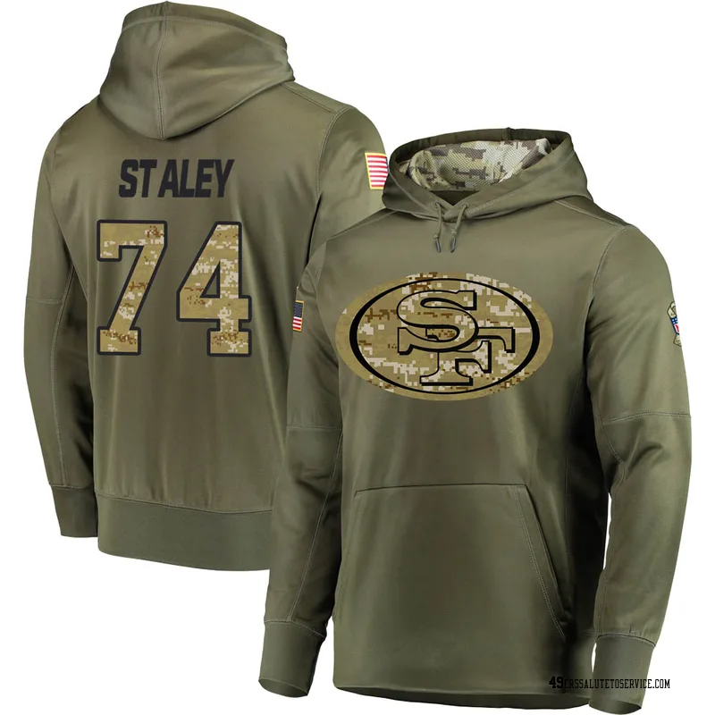 Elite Men's Joe Staley Green Jersey - #74 Football San Francisco 49ers  Salute to Service Size 40/M