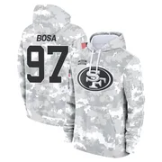 Men's Nick Bosa San Francisco 49ers Camo Arctic 2024 Salute to Service Club Fleece Pullover Hoodie