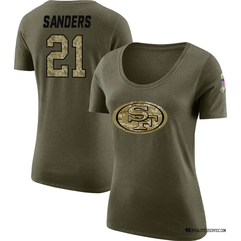 Women's Deion Sanders San Francisco 49ers Black 2020 Salute to Service ...